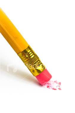 pencil erasing