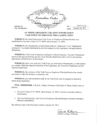 Maine Executive Order 10 FY 11/12