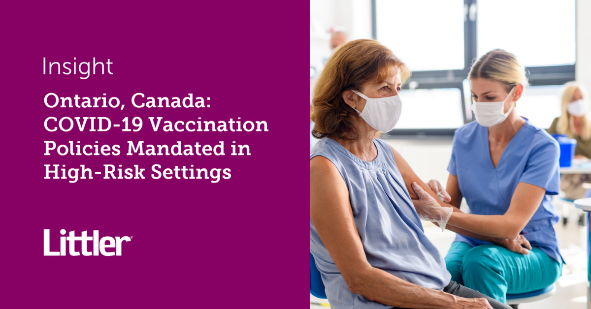 sm insight ontario canada covid 19 vaccination policies mandated in high risk settings