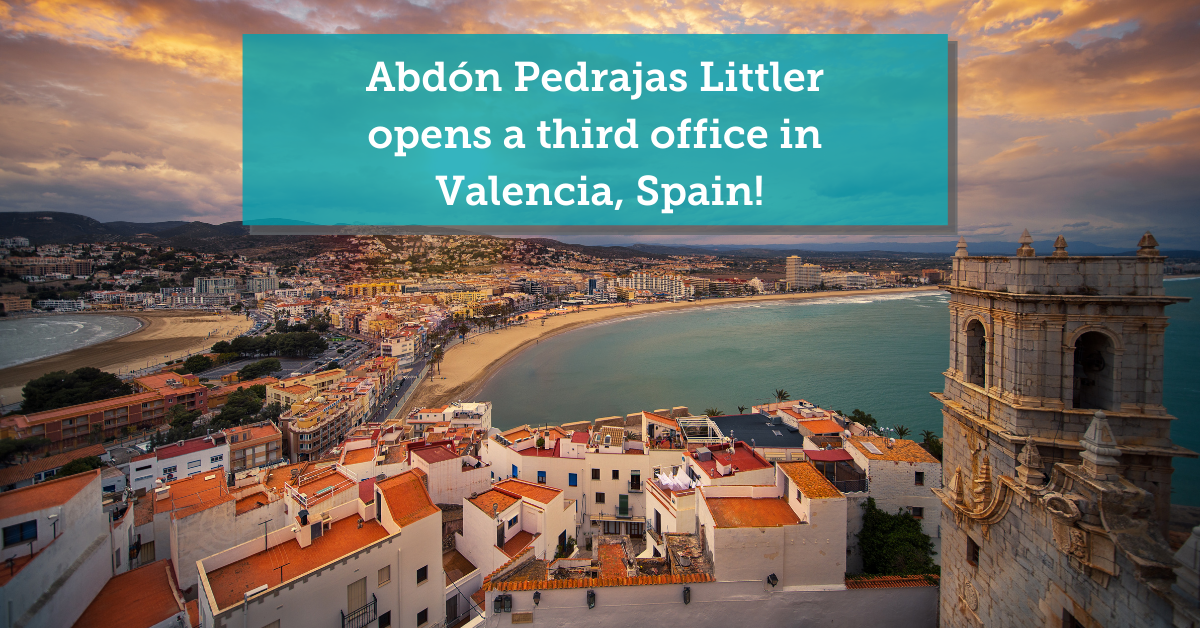 Abdón Pedrajas Littler abre tercera oficina en España con sede en Valencia