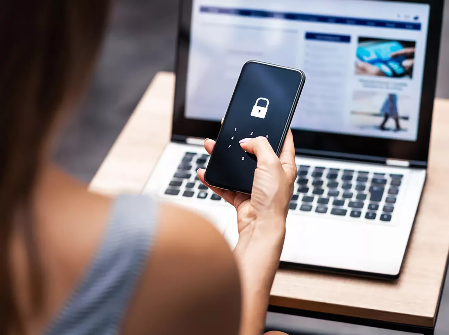 2 factor authentication laptop phone privacy lock