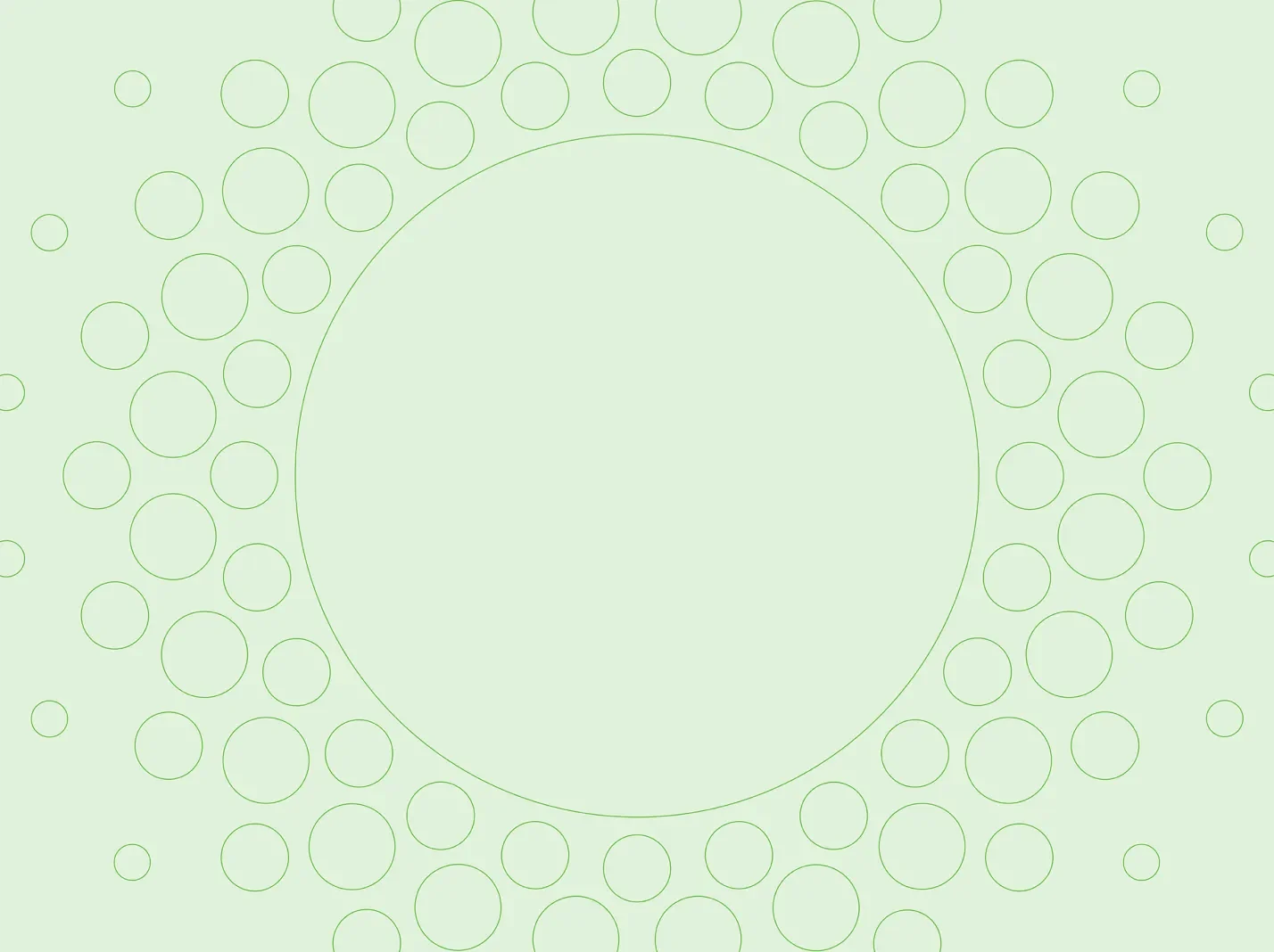 graphic of green circles patterned on a green background