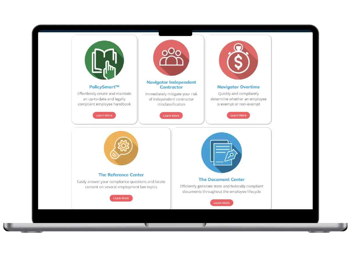 ComplianceHR on a laptop screen