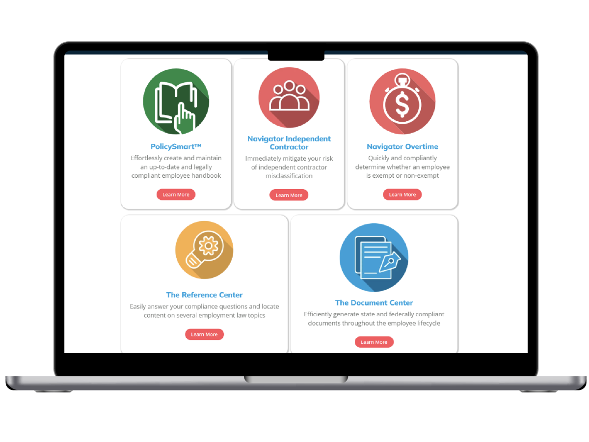 ComplianceHR on a laptop screen