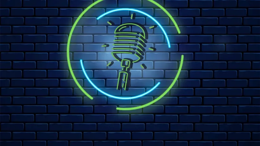Littler Lounge neon microphone sign