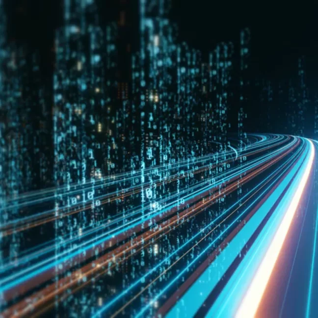 AI information highway digital lights