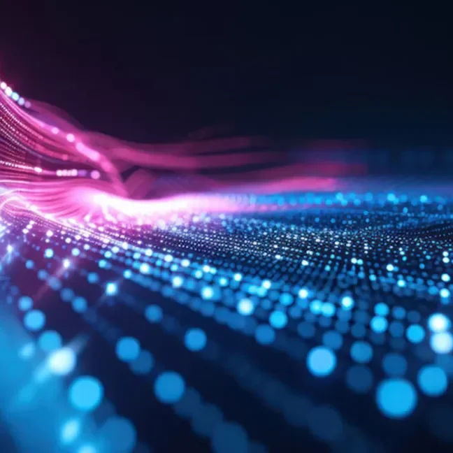 AI pink and blue abstract technology lights